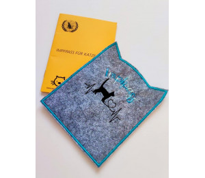 Stickserie ITH - Impfpasshülle Katzenkopf Ohren - 11 Motive Katze in 4 Varianten inkl. Blanko